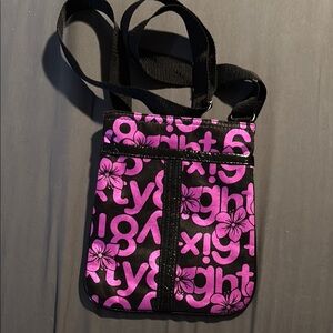 Stylish Pink and Black Crossbody Bag